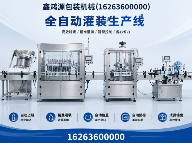 山东全自动灌装生产线展示图